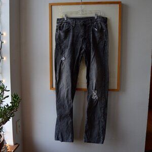Vintage 2000s Gray Distressed Levis 541 with paint stains W32 x L36 sold as is